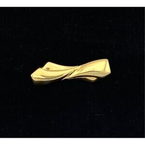 Vintage Napier Gold-Tone Bow Brooch  Abstract Minimalist